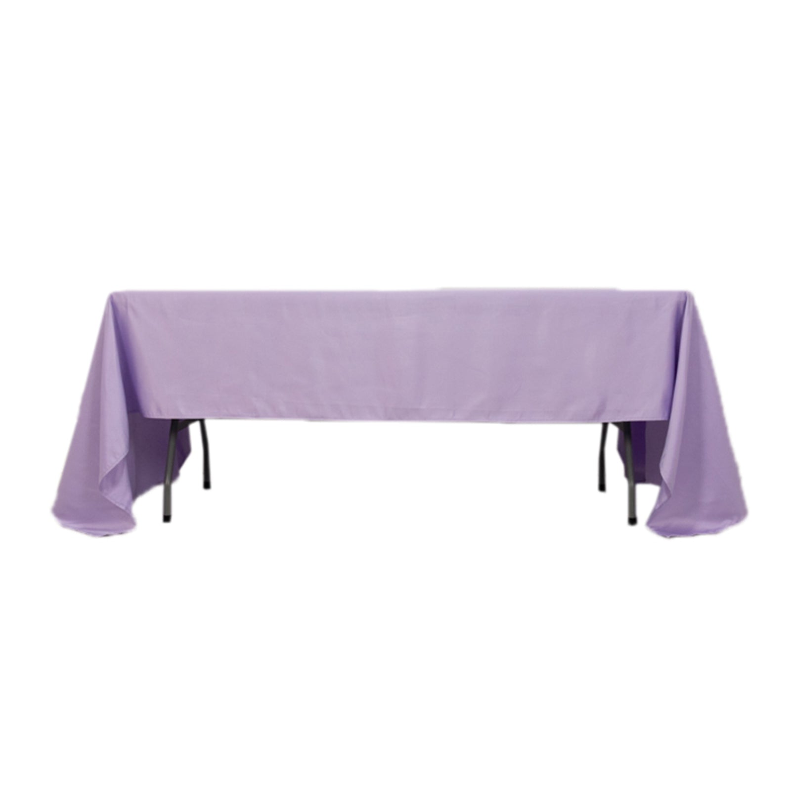Lamour Satin 60"x126" Rectangle Tablecloth Lavender Lilac - Soft & Silk - Like Table Cover - Bell Racket Store