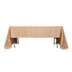 Lamour Satin 60"x126" Rectangle Tablecloth Nude - Soft & Silk - Like Table Cover - Bell Racket Store