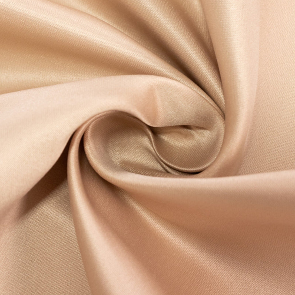 Lamour Satin 60"x126" Rectangle Tablecloth Nude - Soft & Silk - Like Table Cover - Bell Racket Store