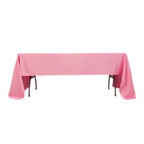 Lamour Satin 60"x126" Rectangle Tablecloth Pink - Soft & Silk - Like Table Cover - Bell Racket Store