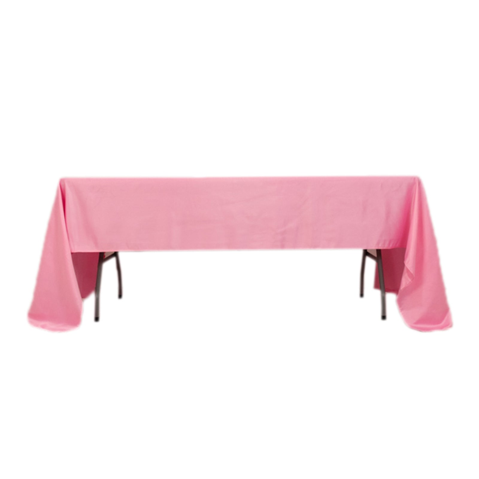 Lamour Satin 60"x126" Rectangle Tablecloth Pink - Soft & Silk - Like Table Cover - Bell Racket Store