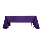Lamour Satin 60"x126" Rectangle Tablecloth Purple - Soft & Silk - Like Table Cover - Bell Racket Store
