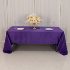 Lamour Satin 60"x126" Rectangle Tablecloth Purple - Soft & Silk - Like Table Cover - Bell Racket Store