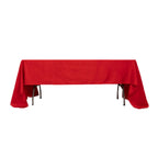 Lamour Satin 60"x126" Rectangle Tablecloth Red - Soft & Silk - Like Table Cover - Bell Racket Store