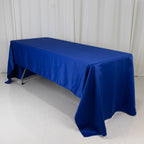 Lamour Satin 60"x126" Rectangle Tablecloth Royal Blue - Soft & Silk - Like Table Cover - Bell Racket Store