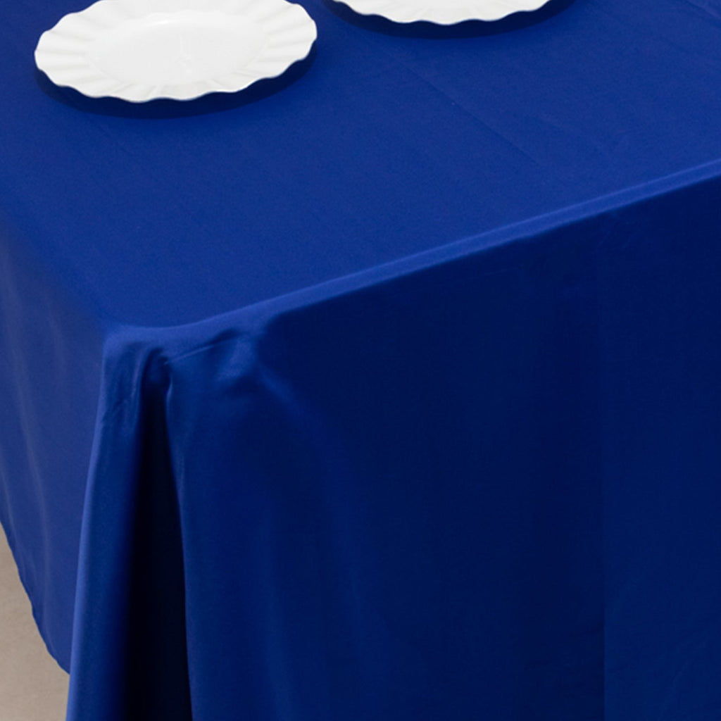 Lamour Satin 60"x126" Rectangle Tablecloth Royal Blue - Soft & Silk - Like Table Cover - Bell Racket Store