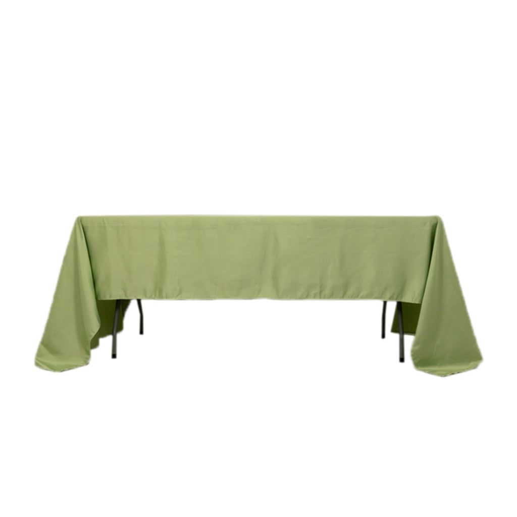 Lamour Satin 60"x126" Rectangle Tablecloth Sage Green - Soft & Silk - Like Table Cover - Bell Racket Store
