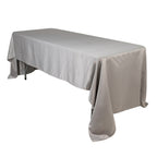 Lamour Satin 60"x126" Rectangle Tablecloth Silver - Soft & Silk - Like Table Cover - Bell Racket Store