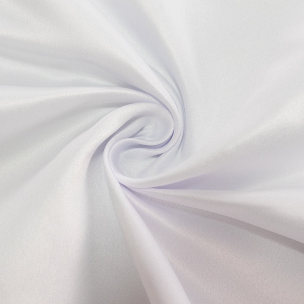 Lamour Satin 60"x126" Rectangle Tablecloth White - Soft & Silk - Like Table Cover for Upscale Dining - Bell Racket Store
