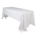 Lamour Satin 60"x126" Rectangle Tablecloth White - Soft & Silk - Like Table Cover for Upscale Dining - Bell Racket Store