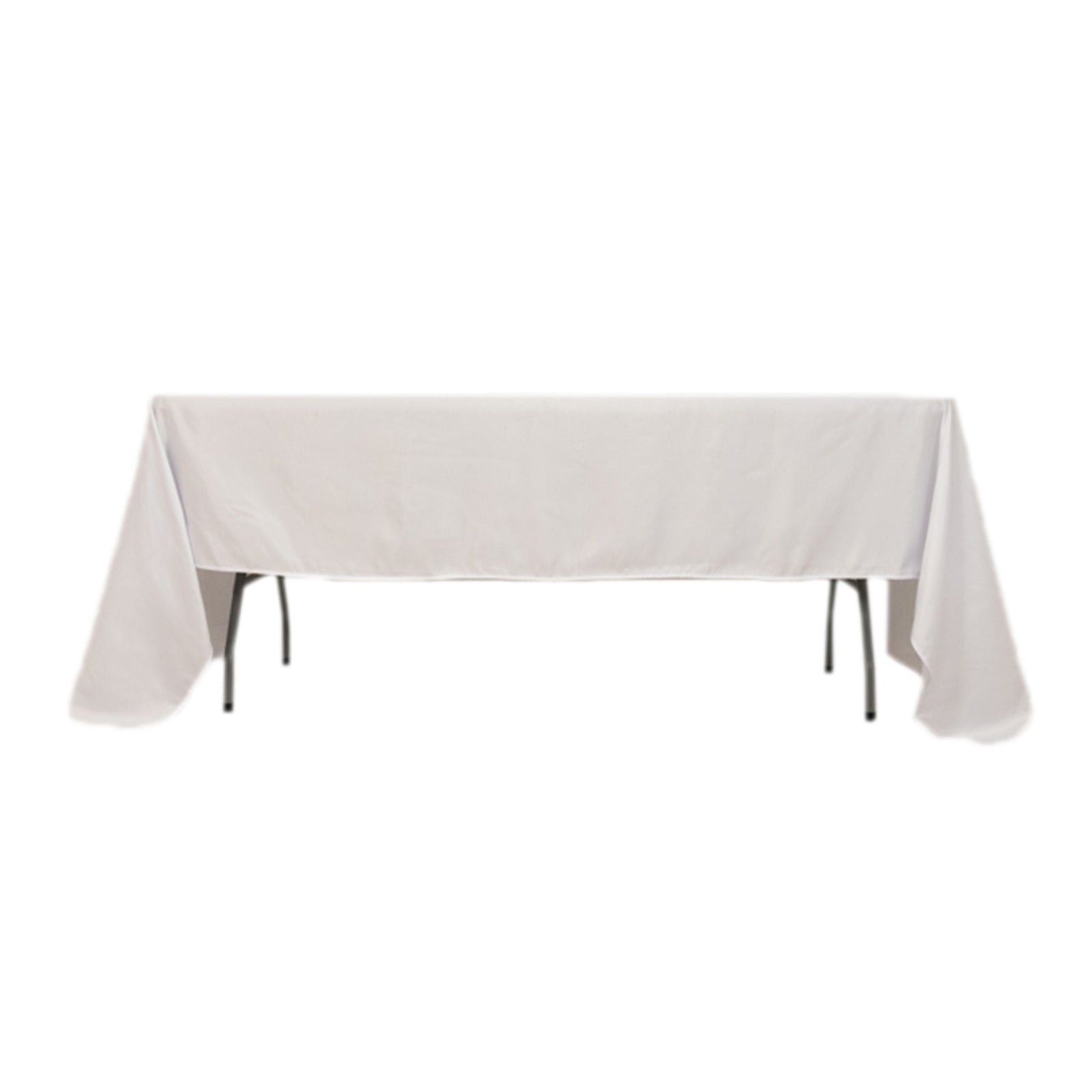 Lamour Satin 60"x126" Rectangle Tablecloth White - Soft & Silk - Like Table Cover for Upscale Dining - Bell Racket Store