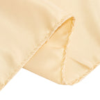 Lamour Satin 72"x72" Table Overlay Square Tablecloth Beige - Smooth Finish Table Topper - Bell Racket Store