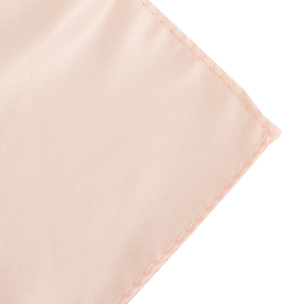 Lamour Satin 72"x72" Table Overlay Square Tablecloth Blush - Smooth Finish Table Topper - Bell Racket Store