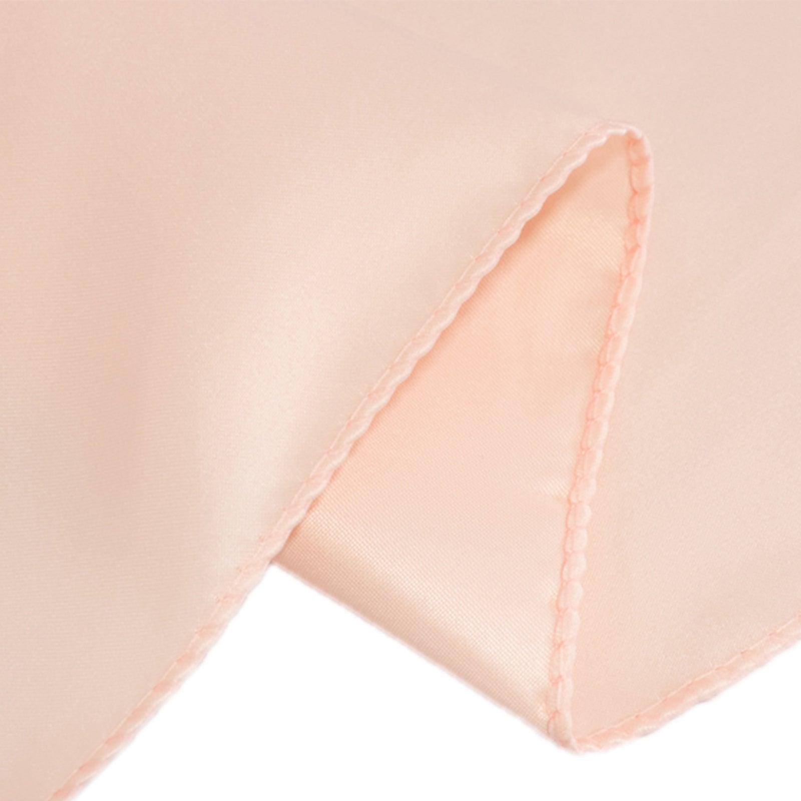 Lamour Satin 72"x72" Table Overlay Square Tablecloth Blush - Smooth Finish Table Topper - Bell Racket Store
