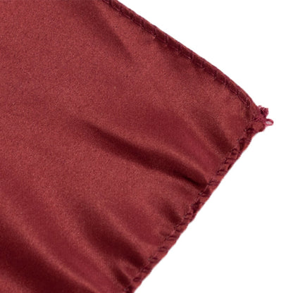 Lamour Satin 72"x72" Table Overlay Square Tablecloth Burgundy - Smooth Finish Table Topper - Bell Racket Store