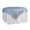 Lamour Satin 72"x72" Table Overlay Square Tablecloth Dusty Blue - Smooth Finish Table Topper - Bell Racket Store