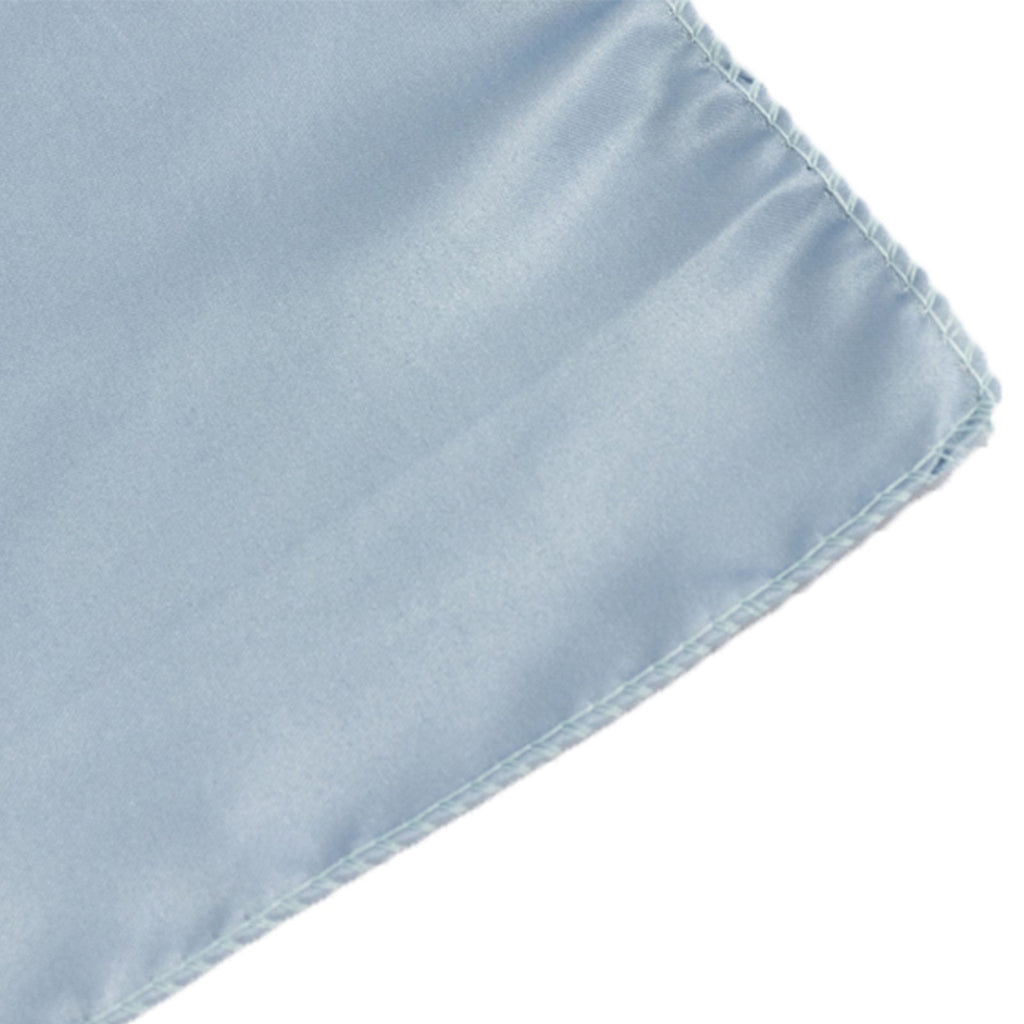 Lamour Satin 72"x72" Table Overlay Square Tablecloth Dusty Blue - Smooth Finish Table Topper - Bell Racket Store
