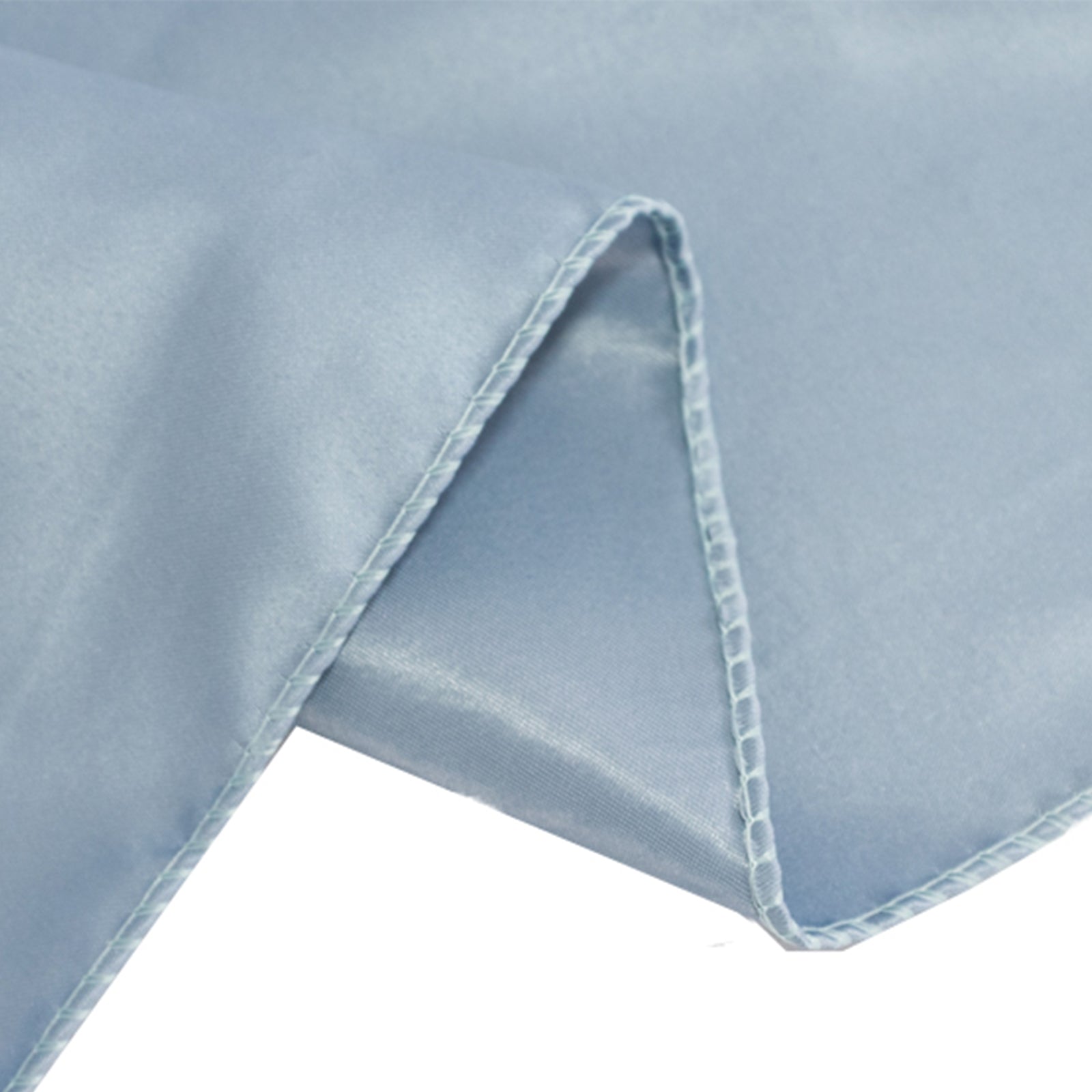 Lamour Satin 72"x72" Table Overlay Square Tablecloth Dusty Blue - Smooth Finish Table Topper - Bell Racket Store