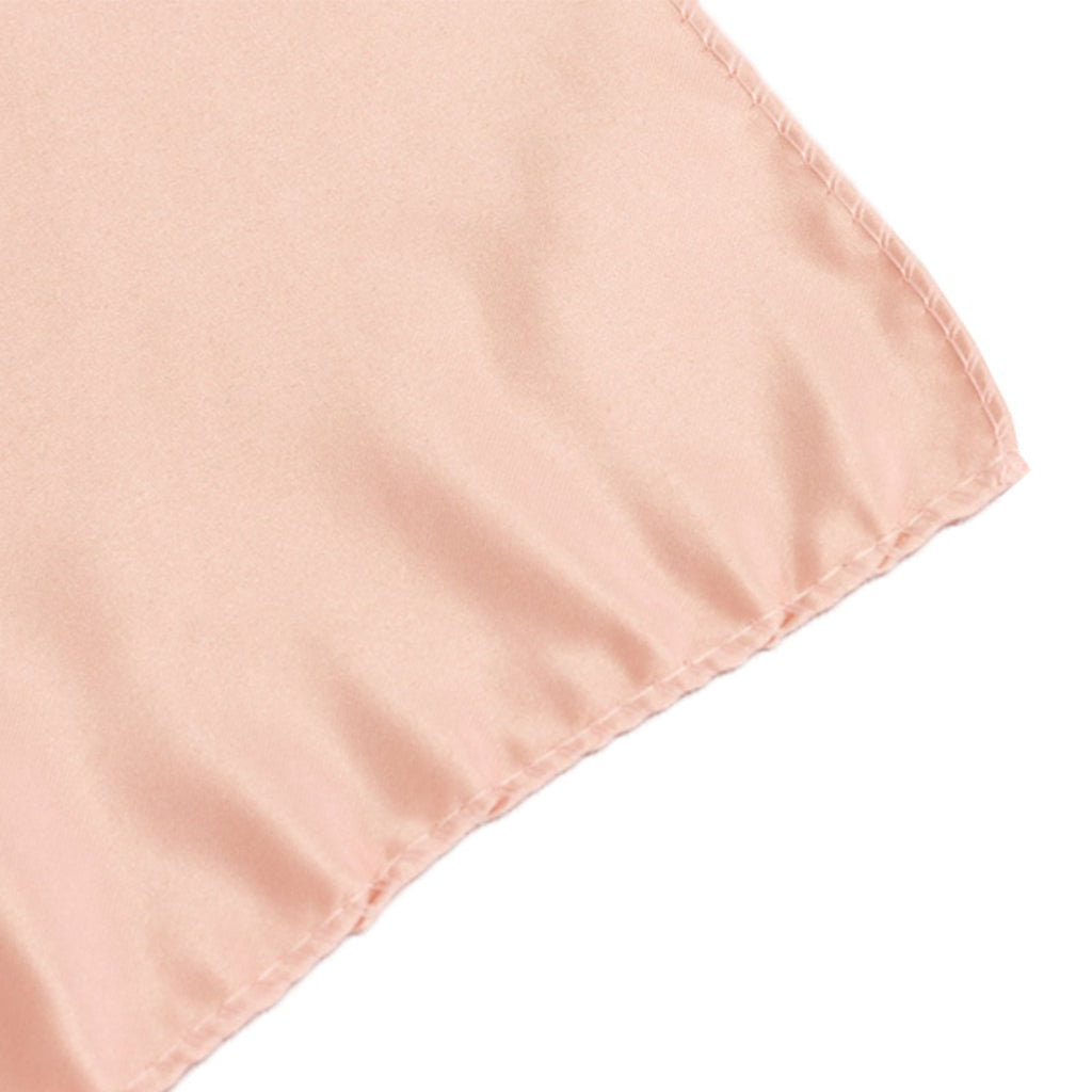 Lamour Satin 72"x72" Table Overlay Square Tablecloth Dusty Rose - Smooth Finish Table Topper - Bell Racket Store