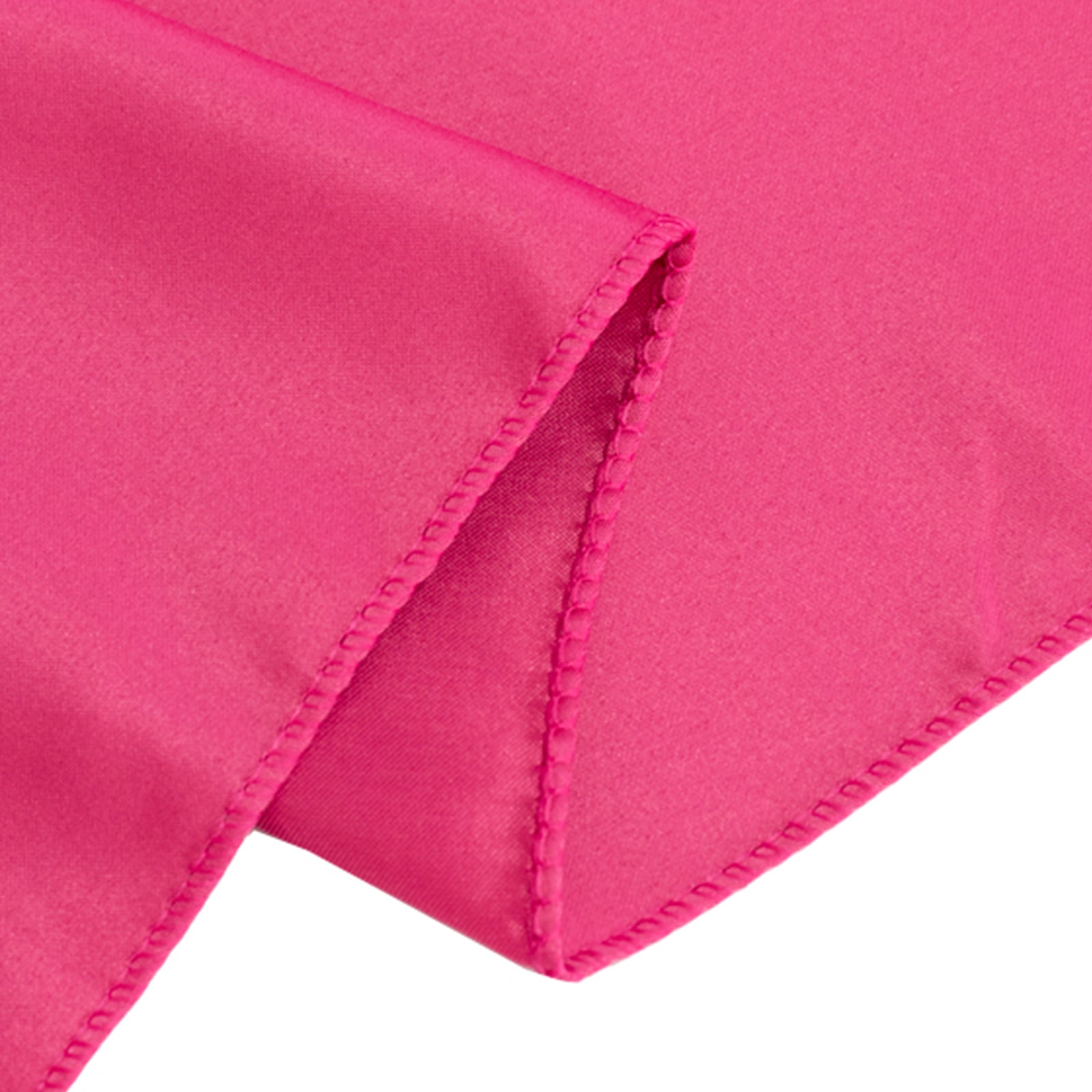 Lamour Satin 72"x72" Table Overlay Square Tablecloth Fuchsia - Smooth Finish Table Topper - Bell Racket Store