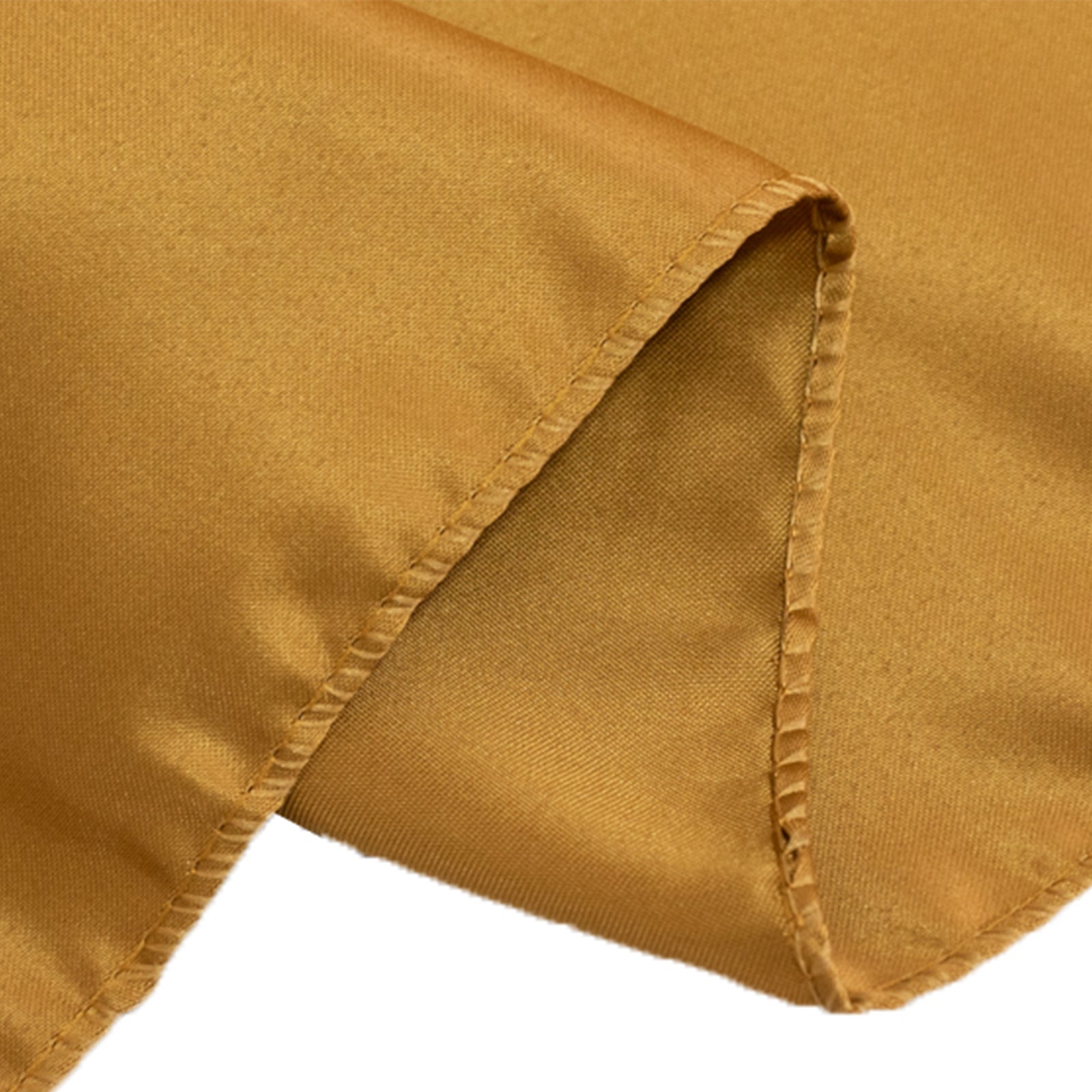 Lamour Satin 72"x72" Table Overlay Square Tablecloth Gold - Smooth Finish for Luxurious Events - Bell Racket Store