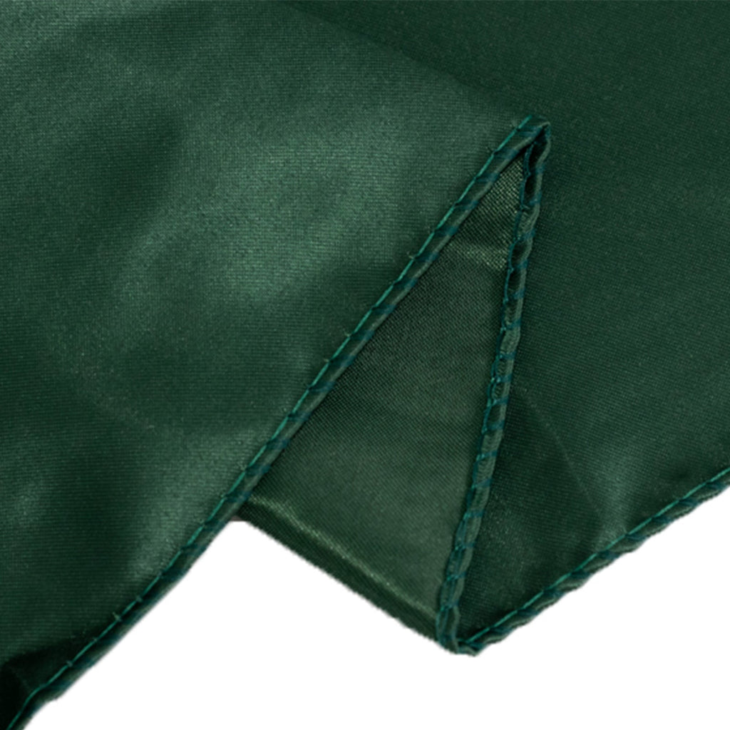 Lamour Satin 72"x72" Table Overlay Square Tablecloth Hunter Emerald Green - Smooth Finish Table Topper - Bell Racket Store