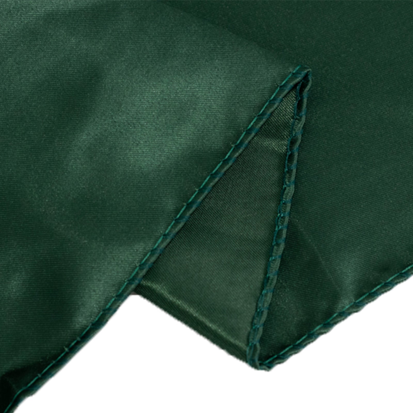 Lamour Satin 72"x72" Table Overlay Square Tablecloth Hunter Emerald Green - Smooth Finish Table Topper - Bell Racket Store
