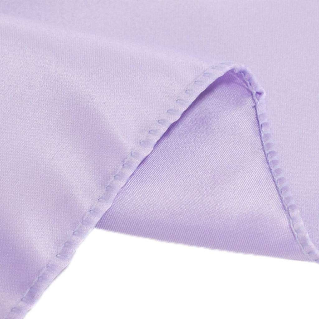 Lamour Satin 72"x72" Table Overlay Square Tablecloth Lavender Lilac - Smooth Finish Table Topper - Bell Racket Store