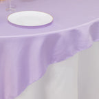 Lamour Satin 72"x72" Table Overlay Square Tablecloth Lavender Lilac - Smooth Finish Table Topper - Bell Racket Store