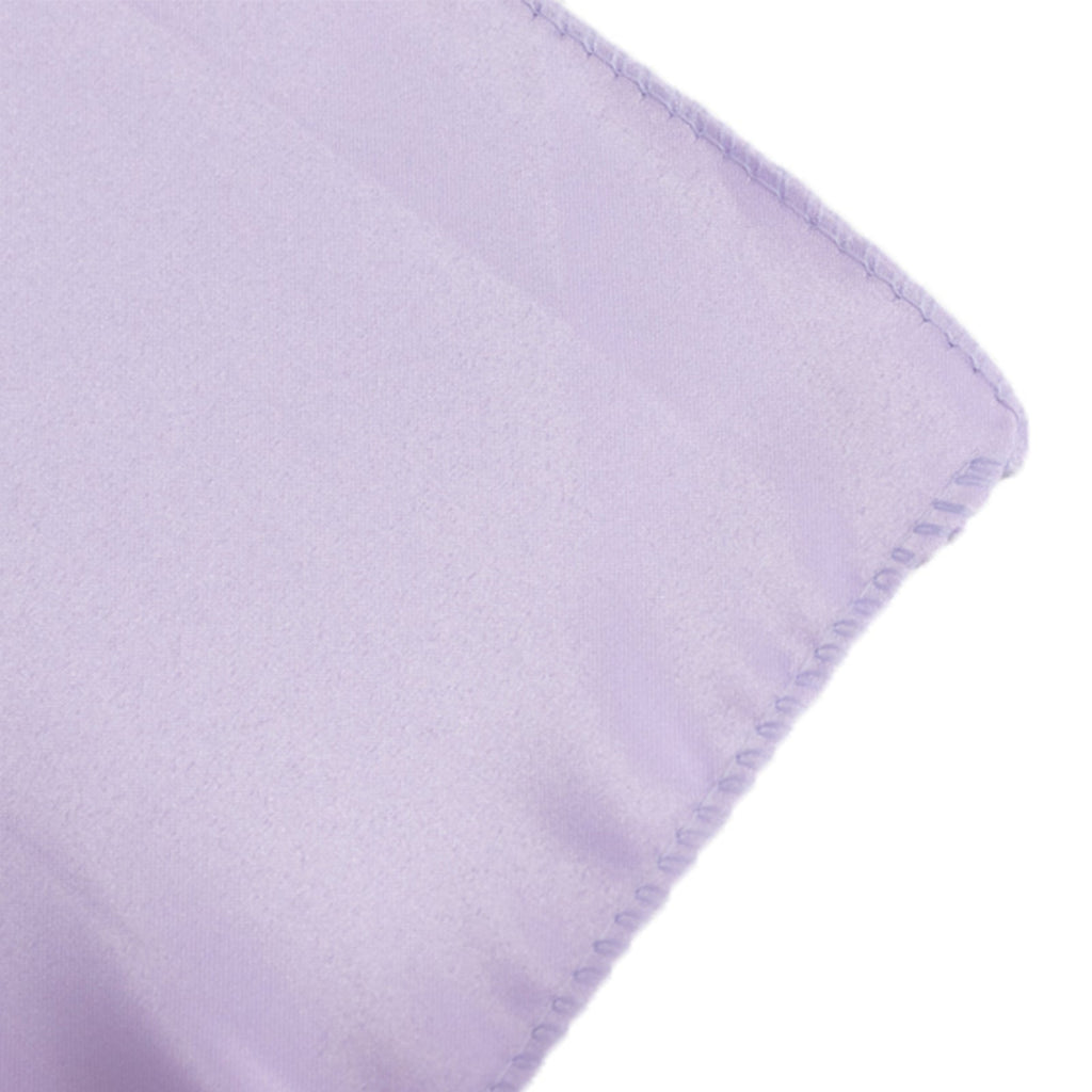 Lamour Satin 72"x72" Table Overlay Square Tablecloth Lavender Lilac - Smooth Finish Table Topper - Bell Racket Store