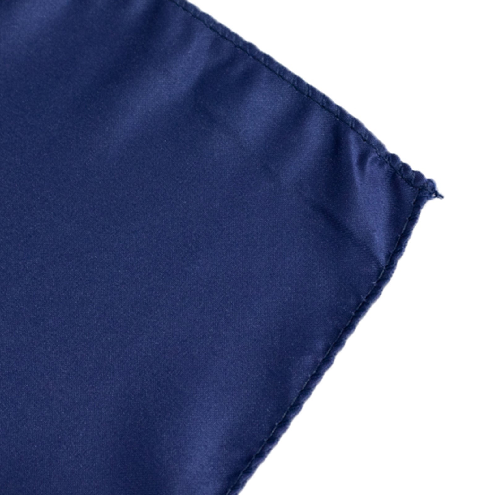 Lamour Satin 72"x72" Table Overlay Square Tablecloth Navy Blue - Smooth Finish Table Topper - Bell Racket Store