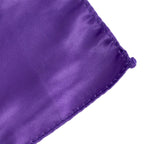 Lamour Satin 72"x72" Table Overlay Square Tablecloth Purple - Smooth Finish Table Topper - Bell Racket Store