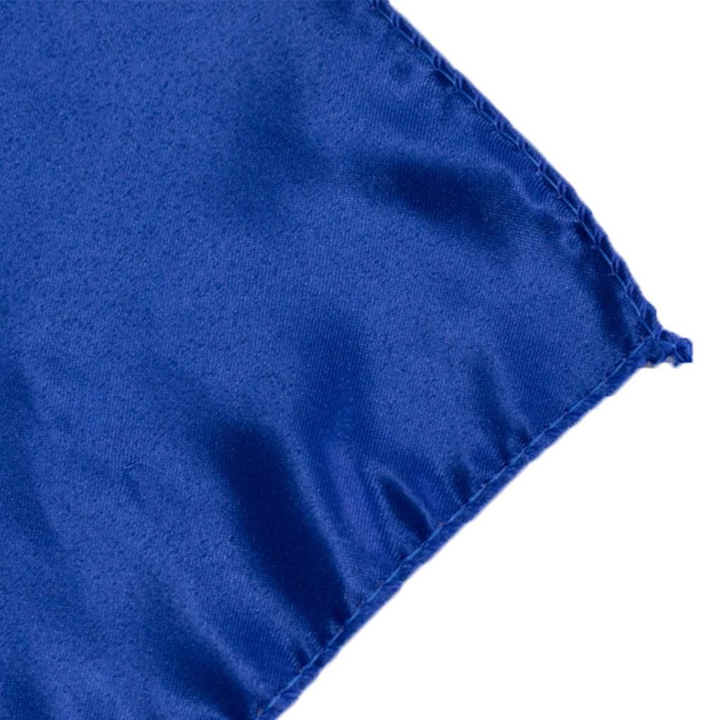 Lamour Satin 72"x72" Table Overlay Square Tablecloth Royal Blue - Smooth Finish Table Topper - Bell Racket Store