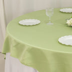 Lamour Satin 72"x72" Table Overlay Square Tablecloth Sage Green - Smooth Finish Table Topper - Bell Racket Store