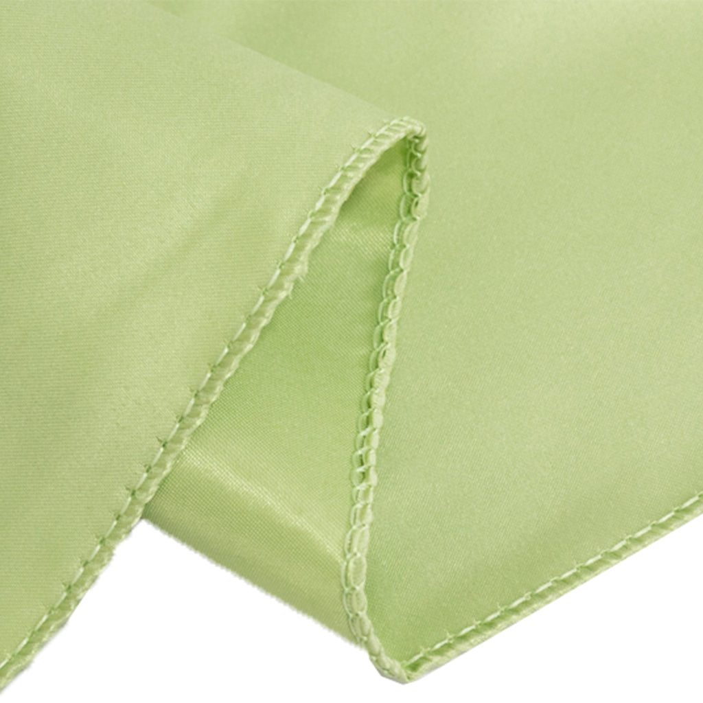 Lamour Satin 72"x72" Table Overlay Square Tablecloth Sage Green - Smooth Finish Table Topper - Bell Racket Store
