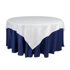 Lamour Satin 72"x72" Table Overlay Square Tablecloth White - Smooth Finish for Luxurious Events - Bell Racket Store