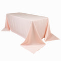 Lamour Satin 90"x132" Rectangle Tablecloth Blush - Soft & Silk - Like Seamless Table Cover - Bell Racket Store