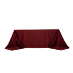Lamour Satin 90"x132" Rectangle Tablecloth Burgundy - Soft & Silk - Like Seamless Table Cover - Bell Racket Store