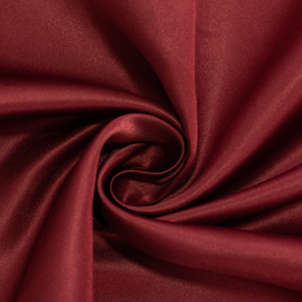 Lamour Satin 90"x132" Rectangle Tablecloth Burgundy - Soft & Silk - Like Seamless Table Cover - Bell Racket Store