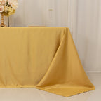 Lamour Satin 90"x132" Rectangle Tablecloth Champagne - Soft & Silk - Like Seamless Table Cover - Bell Racket Store