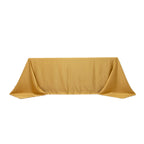 Lamour Satin 90"x132" Rectangle Tablecloth Champagne - Soft & Silk - Like Seamless Table Cover - Bell Racket Store