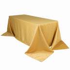Lamour Satin 90"x132" Rectangle Tablecloth Champagne - Soft & Silk - Like Seamless Table Cover - Bell Racket Store