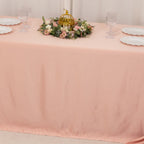 Lamour Satin 90"x132" Rectangle Tablecloth Dusty Rose - Soft & Silk - Like Seamless Table Cover - Bell Racket Store