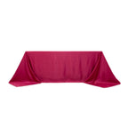 Lamour Satin 90"x132" Rectangle Tablecloth Fuchsia - Soft & Silk - Like Seamless Table Cover - Bell Racket Store