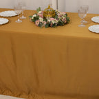 Lamour Satin 90"x132" Rectangle Tablecloth Gold - Soft & Silk - Like Seamless Table Cover for Weddings & Parties - Bell Racket Store
