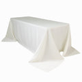 Lamour Satin 90"x132" Rectangle Tablecloth Ivory - Soft & Silk - Like Seamless Table Cover - Bell Racket Store