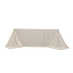 Lamour Satin 90"x132" Rectangle Tablecloth Ivory - Soft & Silk - Like Seamless Table Cover - Bell Racket Store