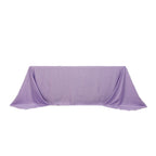 Lamour Satin 90"x132" Rectangle Tablecloth Lavender Lilac - Soft & Silk - Like Seamless Table Cover - Bell Racket Store