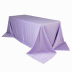 Lamour Satin 90"x132" Rectangle Tablecloth Lavender Lilac - Soft & Silk - Like Seamless Table Cover - Bell Racket Store