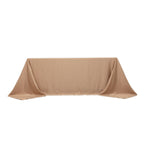 Lamour Satin 90"x132" Rectangle Tablecloth Nude - Soft & Silk - Like Seamless Table Cover - Bell Racket Store